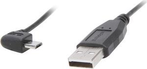 StarTech.com UUSBHAUB1LA Black USB to Left Angle MicroUSB Cable