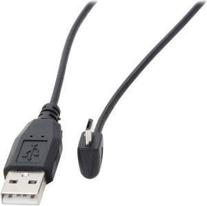 StarTech.com UUSBHAUB1RA Black USB to Right Angle MicroUSB Cable