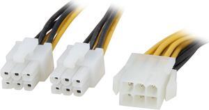 StarTech.com PCIEXSPLIT6 6.1 in. 6 Pin PCI Express Power Splitter Cable Female to Male