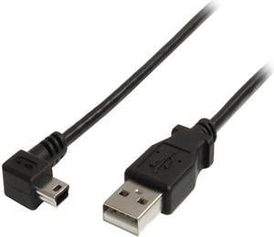 StarTech.com USB2HABM3RA 3 ft Mini USB Cable - A to Right Angle Mini B