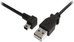 StarTech.com USB2HABM6LA Black Mini USB Cable - A to Left Angle Mini B