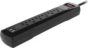 CyberPower CSP604U 4 Feet 6 Outlets 1200 Joules Surge Protector with 2 USB Charging Ports (2.1A)