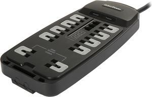 CyberPower 10 Outlets 2850 Joules 8 Feet Cord Surge Protector P1008T