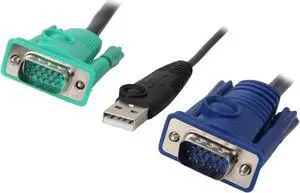 IOGEAR 6 ft. USB KVM Cable G2L5202UTAA IOGEAR 6 ft. USB KVM Cable G2L5202UTAA
