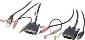 IOGEAR 6 ft. Single Link DVI-D USB KVM Cable G2L7D02U