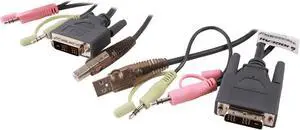 IOGEAR 10 ft. Single Link DVI-D USB KVM Cable G2L7D03U