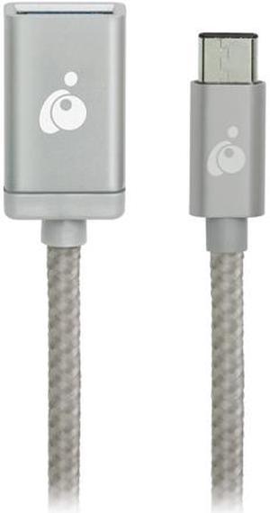 IOGEAR G2LU3CAF10-SIL Charge & Sync USB-C to USB Type-A Adapter - 1 PACK