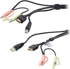IOGEAR 6 ft. HDMI KVM Cable with USB and Audio (TAA Compliant) G2L802U