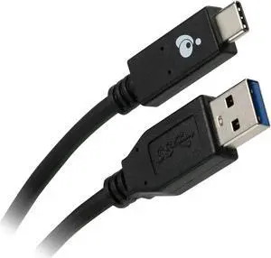 IOGEAR G2LU3CAM01 Black 3.28 ft. (1 m) Charge & Sync Flip USB 3.1 Gen 2 A to USB-C Cable 10 Gbps (USB-IF Certified)