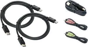 IOGEAR 5ft. Dual View DisplayPort KVM Cable Set with USB and Audio (TAA) IOGEAR 5ft. Dual View DisplayPort KVM Cable Set with USB and Audio (TAA)