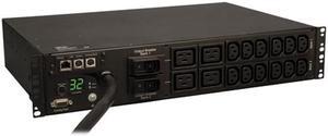 Tripp Lite Monitored PDU, 7.4 kW Single-Phase 230V Outlets (12-C13, 4-C19), IEC-309 32A Blue, 12 Feet Cord, 2U (PDUMNH32HV) Tripp Lite Monitored PDU, 7.4 kW Single-Phase 230V Outlets (12-C13, 4-C19), IEC-309 32A Blue, 12 Feet Cord, 2U (PDUMNH32HV)