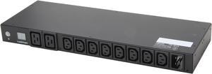 Tripp Lite Metered PDU, 3.2-3.8kW Single-Phase 200-240V (8 C13 & 2 C19), C20 / L6-20P Adapter, 12ft Cord, 1U Rack-Mount, TAA (PDUMH20HV)