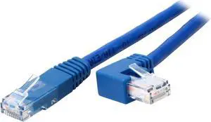 TRIPP LITE N204-010-BL-RA 10 ft. Cat 6 Blue Gigabit Right Angle to Straight Patch Cable