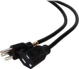 Tripp Lite Model P022-025 25 ft. Power Extension Cord, NEMA 5-15P to NEMA 5-15R - 10A, 120V, 18 AWG, 25 ft. Black