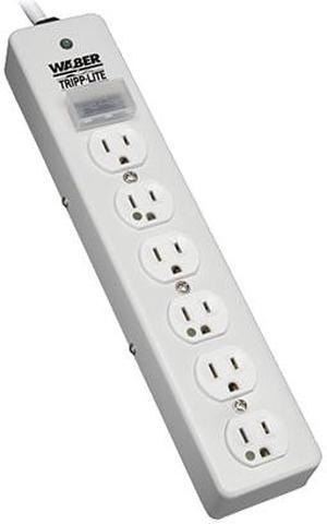 TRIPP LITE SPS606HGRA 6 Feet 6 Outlets 1050 Joules Surge Protector with Right-Angle Hospital-Grade Plug and Receptacles