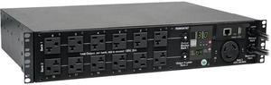 Tripp Lite 2.9 kWatts Single-Phase ATS / Switched PDU, LX Platform Interface, 120V Outlets (24 x  5-15/20R, 1 x L5-30R) 2 x L5-30P, 2 x 10.0 Feet Cords, 2U Rack-Mount, TAA (PDUMH30ATNET)