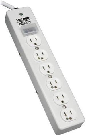 Tripp Lite - SPS610HGRA - Tripp Lite SPS610HGRA 6-Outlets Surge Suppressor - 6 x NEMA 5-15R - 1.80 kVA - 1050 J - 125 V
