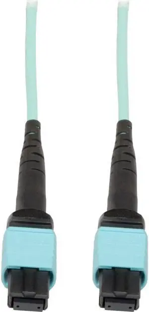 Tripp Lite N844-05M-12-P 5 Meter MTP / MPO Patch Cable, 12 Fiber, 40GbE Aqua OM3 Plenum