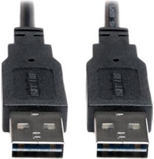 Tripp Lite Universal Reversible USB 2.0 Hi-Speed Cable (Reversible A to Reversible A M/M) 10-ft.(UR020-010)