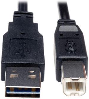 Tripp Lite Universal Reversible USB 2.0 A-Male to B-Male Device Cable - 10ft