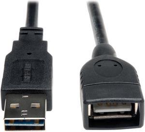 Tripp Lite Universal Reversible USB 2.0 A-Male to A-Female Extension Cable - 1ft