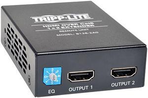 Tripp Lite 2-Port HDMI over Cat5/Cat6 Active Extender/Splitter, Remote Receiver for Video and Audio, 1080p @ 60 Hz, Up to 200-ft. (B126-2A0)