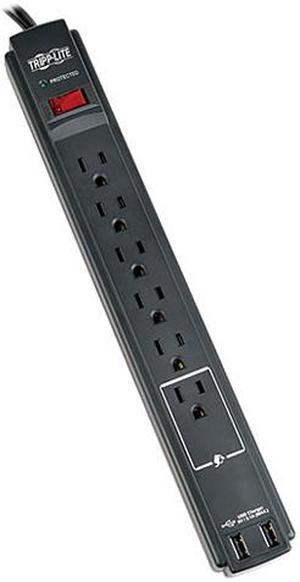 TRIPP LITE TLP606USBBTAA 6' 6 Outlets 990 joules TAA Compliant Surge Suppressor
