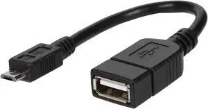 Tripp Lite U052-06N Black Micro USB to OTG Host Adapter Cable 5-Pin Micro USB A/A M/F