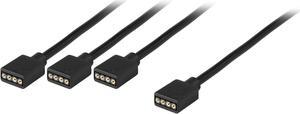 Cooler Master 1-to-3 RGB Splitter Cable for LED Strips, RGB Fans,  22.8" length, 5 & 4-Pin Header, Daisy-chain support