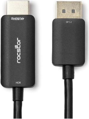 DisplayPort to HDMI 4K Active Cable-6ft Premium 6ft (1.8m) DisplayPort to HDMI Active Cable Adapter Converter M/M - DP w/ Latches to HDMI DisplayPort 1.2 to HDMI 4K x 2K @ 60Hz