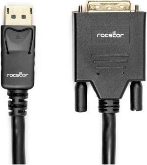 Premium 6ft (1.8m) DisplayPort to DVI Active Cable M/M - DP to DVI-D Active Adapter/Converter, Monitor Cable for DP/DP++ Source - 1920x1200/1080p 60Hz; DP 1.2 HBR2; EDID - Active DP 1.2 to DVI-D Black