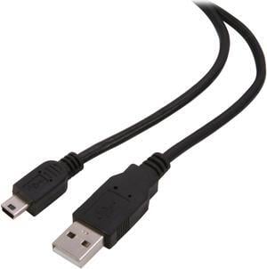 BYTECC USB2-3MIN Black USB 2.0 Type A Male to Mini B Male Cable
