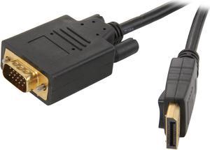 BYTECC DPVGA-10 10 ft. Black Display Port to VGA Cable Male to Male