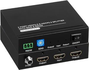 BYTECC HM2-SP102E HDMI 2.0 & HDCP 2.2, 1x2 HDMI Splitters with EDID & RS232