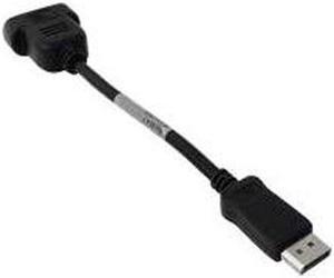 PNY 030-0173-000 10" Black 1 x DisplayPort to 1 x DVI Display Port to DVI Cable Single F/ Quadro 450NVS Male to Female