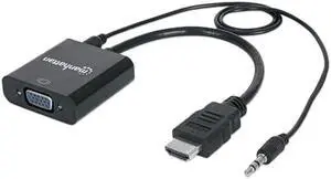 MANHATTAN 151450 HDMI to VGA Converter w Audio MANHATTAN 151450 HDMI to VGA Converter w Audio