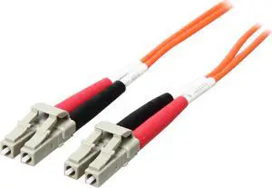 C2G 33027 OM2 Fiber Optic Cable - LC-LC 50/125 Duplex Multimode PVC Fiber Cable, Orange (3.3 Feet, 1 Meter)