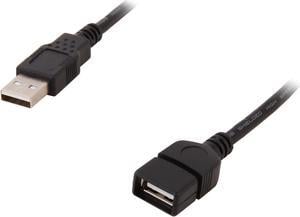 C2G 52107 USB Extension Cable - USB 2.0 A Male to A Female Extension Cable, Black (6.6 Feet, 2 Meters)