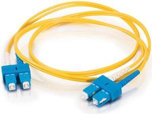 C2G 18575 OS2 Fiber Optic Cable - SC-SC 9/125 Duplex Single-Mode PVC Fiber Cable, Yellow (32.8 Feet, 10 Meters)
