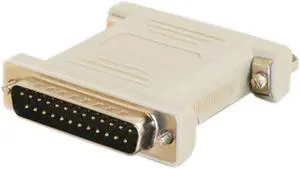 C2G 02469 DB25 Male to DB25 Female Serial RS232 Null Modem Adapter, Beige