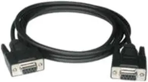 C2G 52040 DB9 F/F Serial RS232 Null Modem Cable, Black (15 Feet, 4.57 Meters)