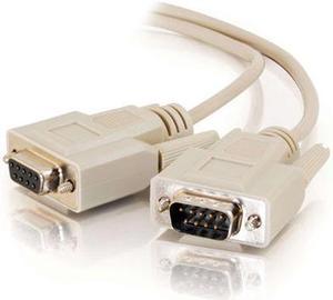 C2G 17612 DB9 M/F Serial RS232 Extension Cable, Beige (100 Feet, 30.48 Meters)