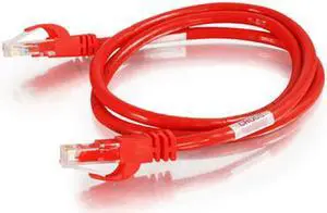 C2G 27864 Cat6 Crossover Cable - Snagless Unshielded Network Crossover Patch Cable, Red (14 Feet, 4.26 Meters)