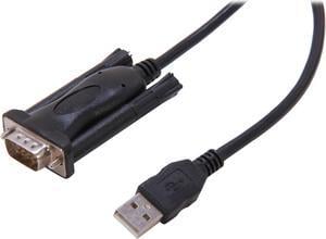 C2G 26887 USB to DB9 Male Serial RS232 Adapter Cable, Black (5 Feet, 1.52 Meters)