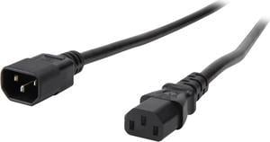 C2G 29967 16 AWG 250 Volt Computer Power Extension Cord - C14 to C13, TAA Compliant, Black (6 Feet, 1.82 Meters)