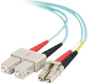 C2G 33052 6.56 ft. 10 Gb LC/SC Duplex 50/125 Multimode Fiber Patch Cable