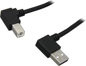 C2G 28112 USB Cable - USB 2.0 Right Angle A Male to B Male Cable, Black (16.4 Feet, 5 Meters)