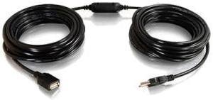 C2G 38999 USB Active Extension Cable - USB 2.0 A Male to A Female Cable, Center Booster Format, Black (39.4 Feet, 12 Meters)