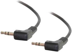 C2G 40582 3.5mm Right Angled M/M Stereo Audio Cable, Aux Cable, Black (1.5 Feet, 0.45 Meters)