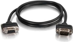 C2G Model 52157 6 ft. Serial RS232 DB9 Cable with Low Profile Connectors M/F - In-Wall CMG-Rated